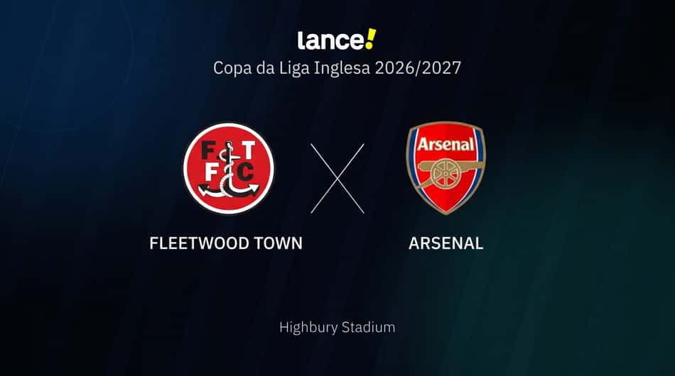 Fleetwood Town x Arsenal, Copa da Liga Inglesa 2026/2027, Highbury Stadium.