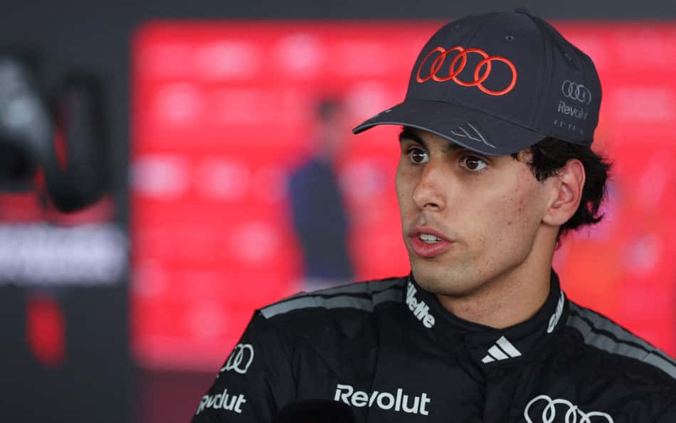 Gabriel Bortoleto, da Audi, no GP do Canadá pela F1 2026 (Foto: Peter Fox/Getty Images/AFP)