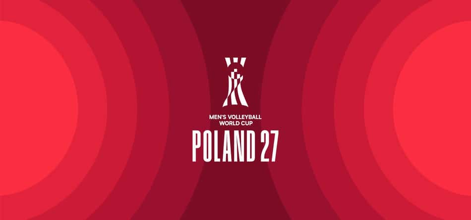 Logo oficial da Copa do Mundo masculina de vôlei, Poland 27.