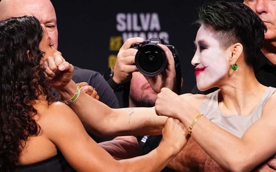 Encarada de Natália Silva e Wang Cong antes do UFC 332