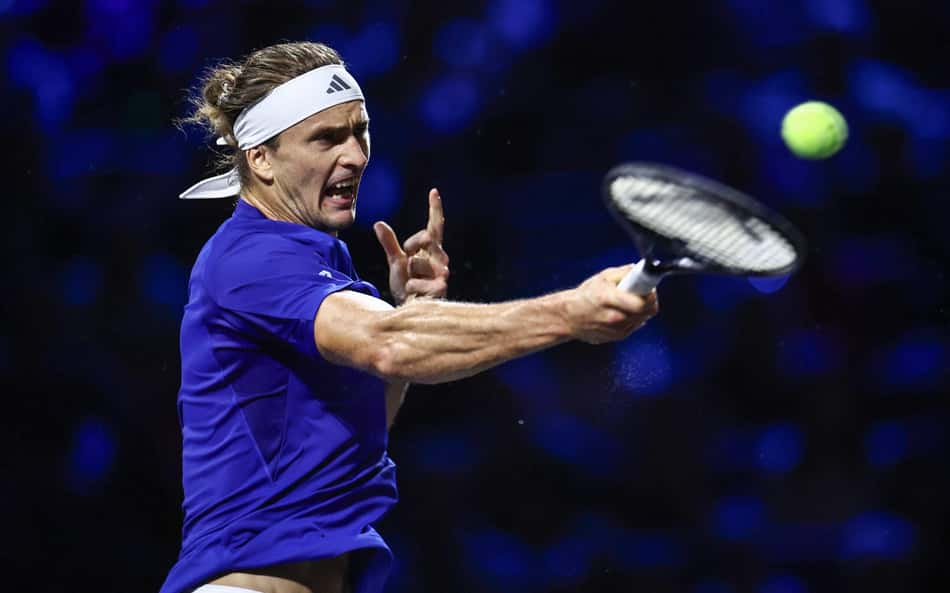 Zverev em partida contra Learner Tien na Laver Cup