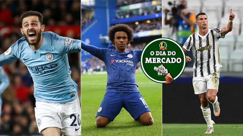 O Dia do Mercado: Possível troca entre Manchester City e Barcelona, Willian se despedindo do Chelsea e CR7 pensando no futuro