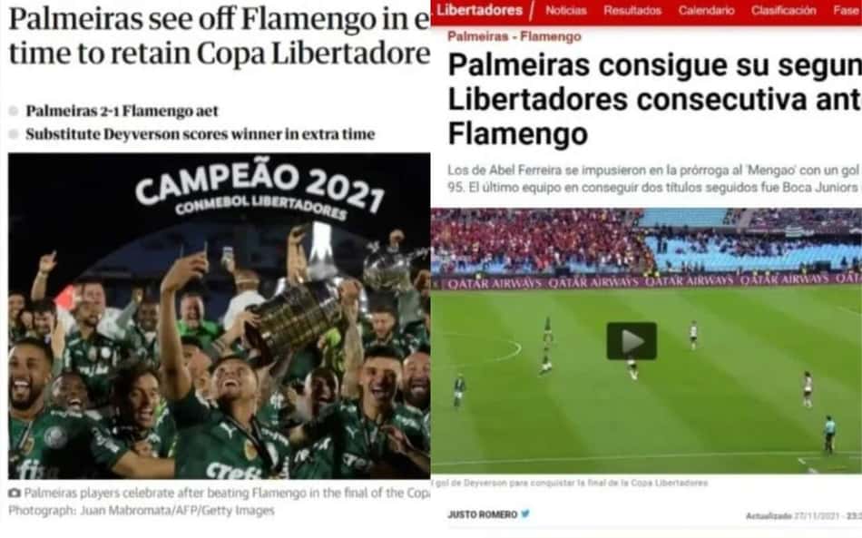 Confira a repercussão do título do Palmeiras na Libertadores na imprensa internacional