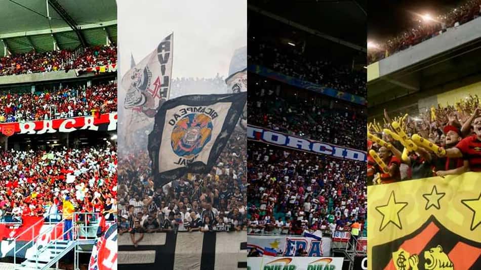 torcidas Flamengo, Corinthians, Bahia e Sport