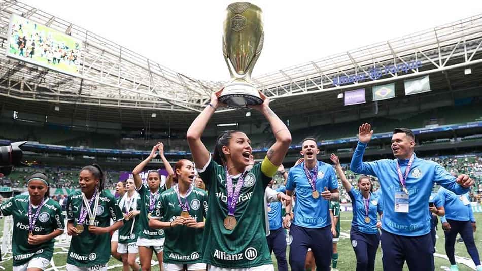 Palmeiras conquistou o Paulistão Feminino em 2001, 2022 e 2024. (Foto: Fabio Menotti/Palmeiras)