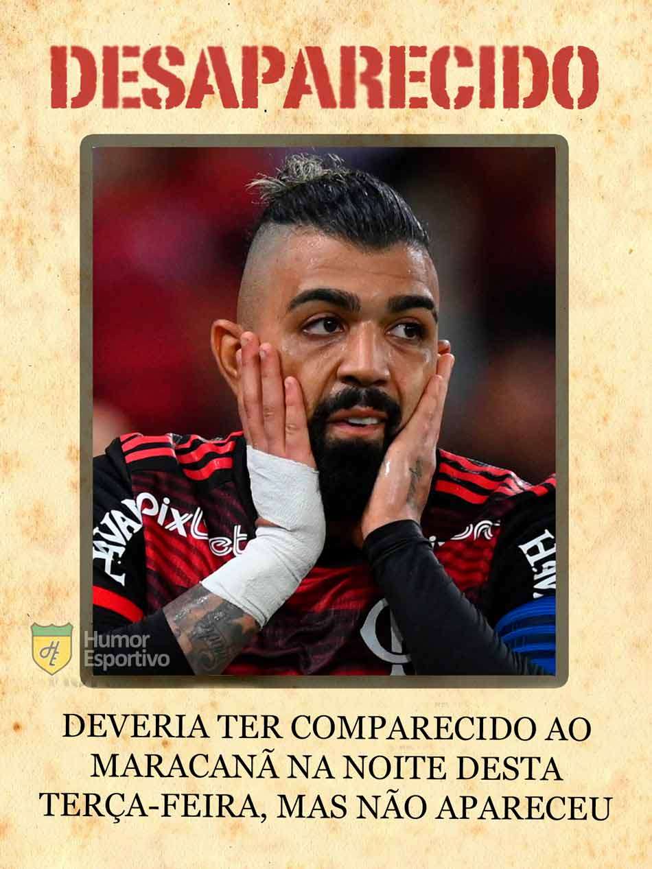 Gabigol sofreu com os memes após vice da Recopa