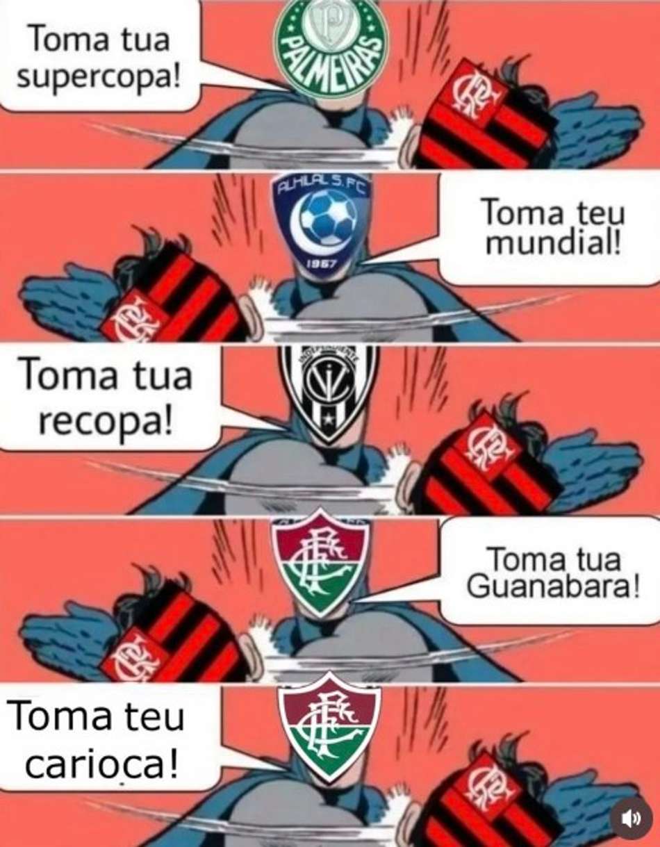 É chocolate! Os memes da goleada do Fluminense sobre o Flamengo