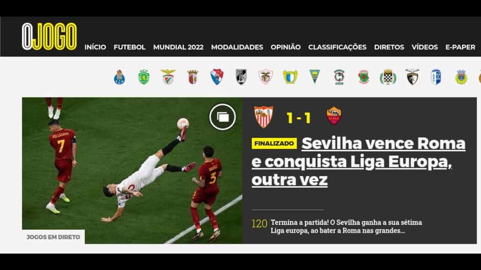 Repercussão internacional - final da Europa League