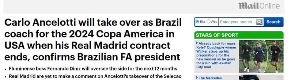 Daily Mail - Ancelotti