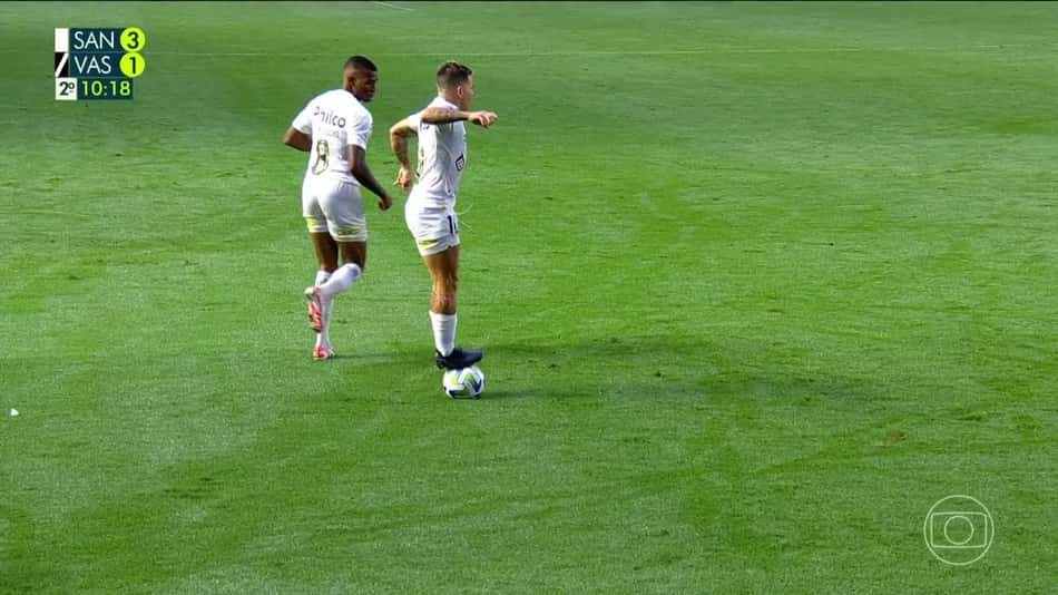 Soteldo - provocação - Santos 4x1 Vasco