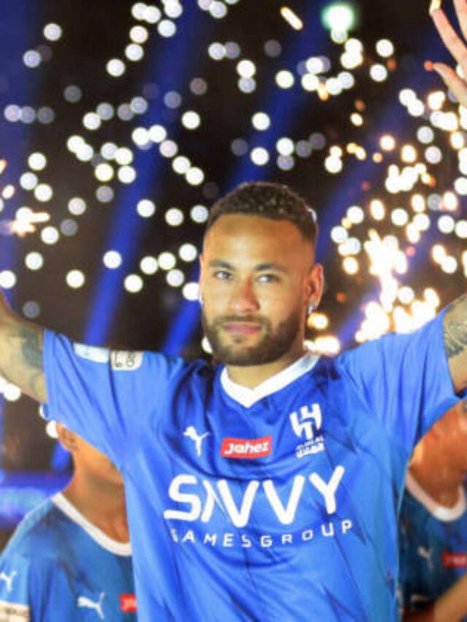 Neymar se apresentando no Al-Hilal