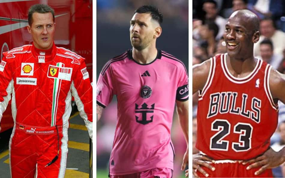 Michael Schumacher, Lionel Messi, Tiger Woods.. Confira o ranking dos atletas mais ricos de todos os tempos