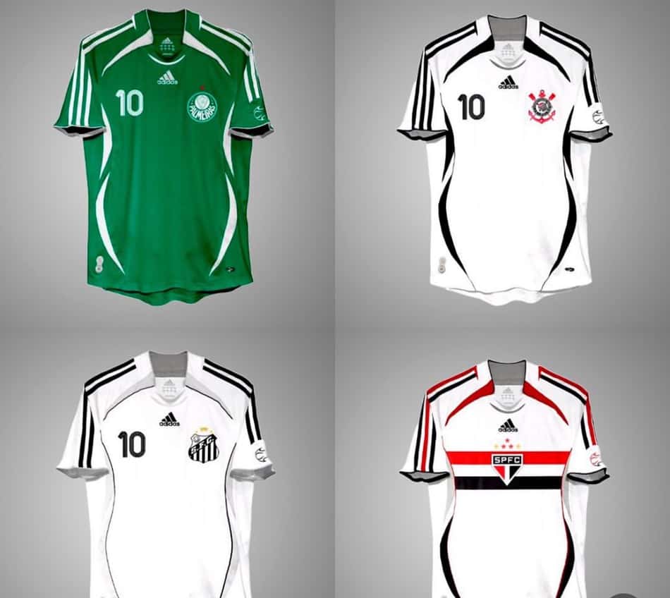 Designer simula camisas de times brasileiros em modelo lançado pela Adidas em 2006
