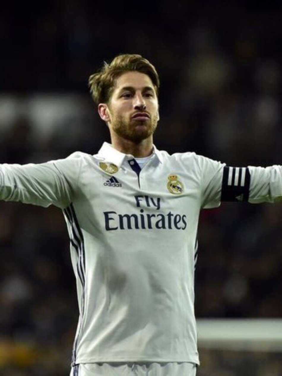 Sergio Ramos celebra gol pelo Real Madrid