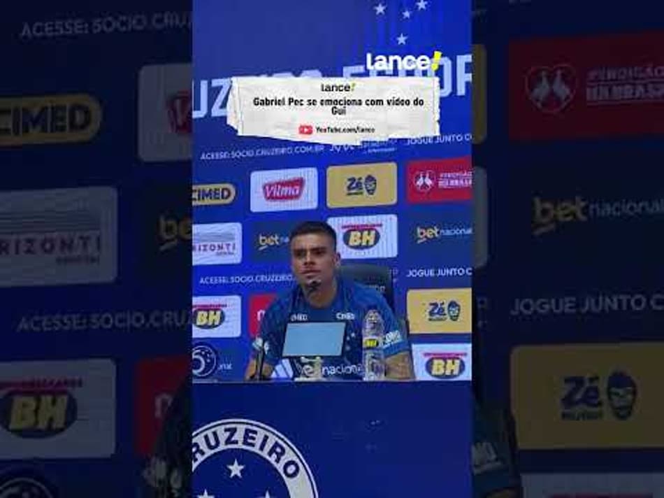 thumbnail Gabriel Pec chora em apresentação no Cruzeiro! # #futebol #cruzeiro #gabrielpec