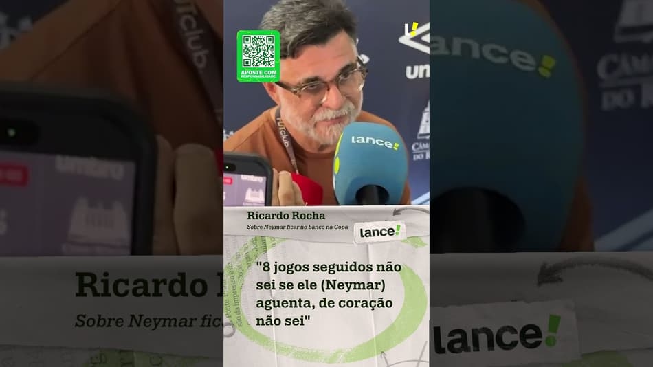 RICARDO ROCHA FALA SOBRE NEYMAR NA COPA DO MUNDO: "8 JOGOS SEGUIDOS EU NÃO SEI SE ELE AGUENTA"