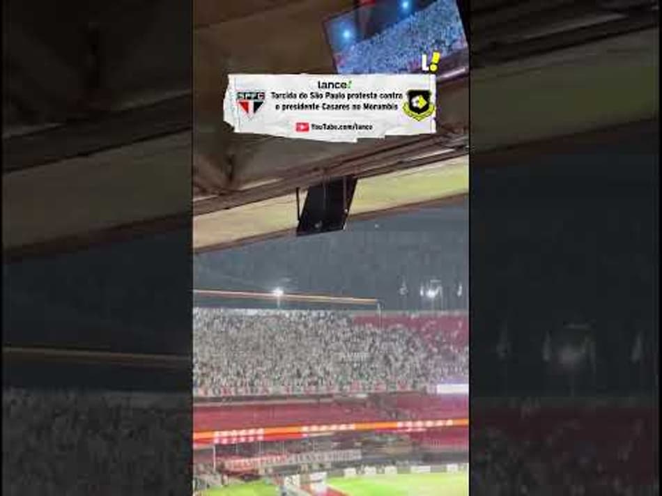 thumbnail TORCIDA DO SÃO PAULO PROTESTA CONTRA O PRESIDENTE CASARES NO MORUMBIS