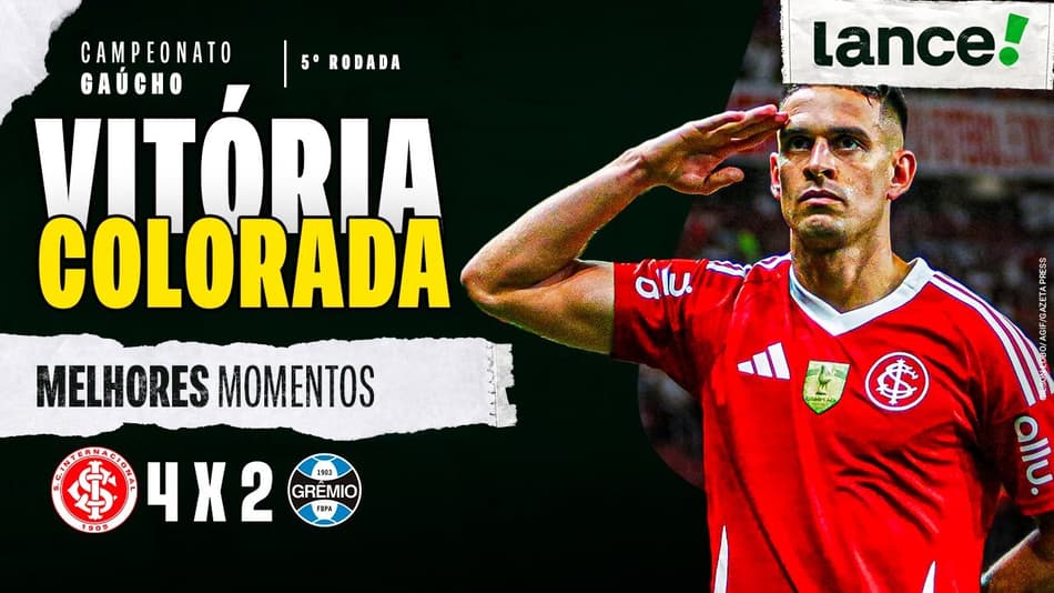 INTERNACIONAL 4 X 2 GRÊMIO - MELHORES MOMENTOS - CAMPEONATO GAÚCHO