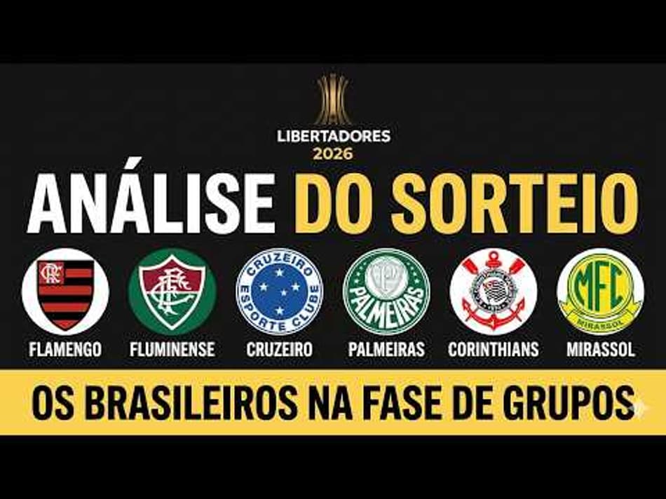 thumbnail Quem tem o caminho mais fácil na Liberta 2026? Flamengo, Flu, Palmeiras, Cruzeiro ou Corinthians?