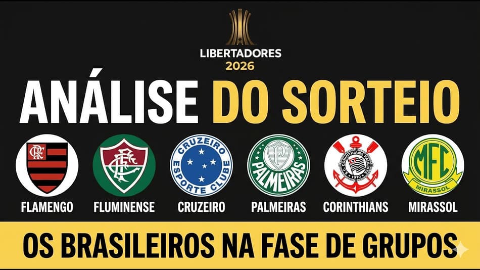 Quem tem o caminho mais fácil na Liberta 2026? Flamengo, Flu, Palmeiras, Cruzeiro ou Corinthians?