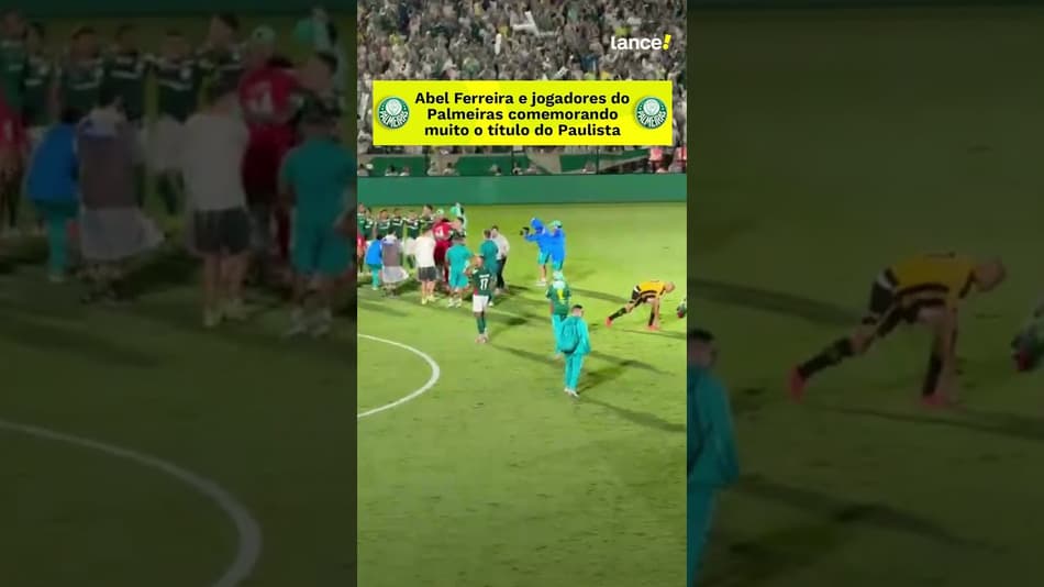 ABEL FERREIRA COMEMORA MUITO O TÍTULO DO PAULISTÃO JUNTO AO SEU ELENCO