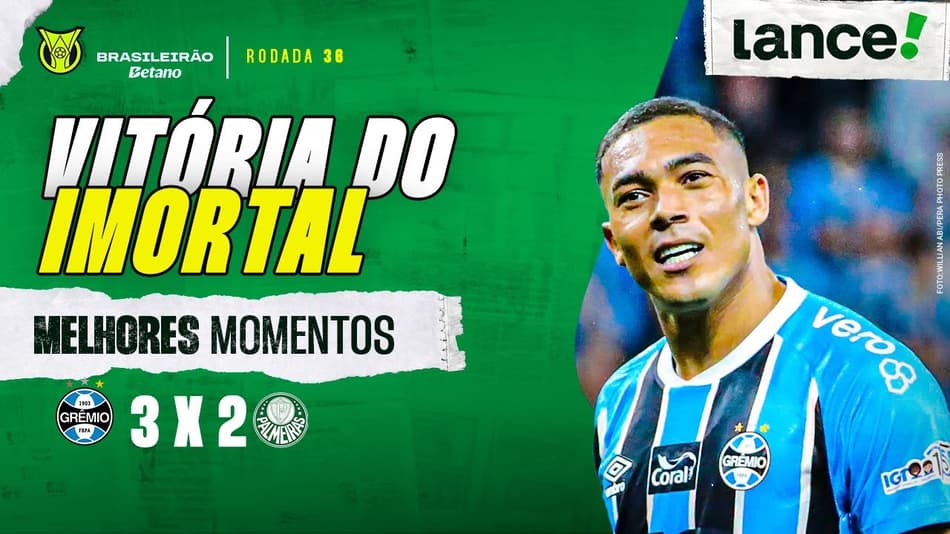 GRÊMIO 3 X 2 PALMEIRAS - MELHORES MOMENTOS - BRASILEIRÃO 2025 - 36ª RODADA