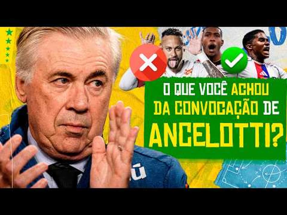 thumbnail CARLO ANCELOTTI FAZ ÚLTIMA CONVOCAÇÃO PRÉ COPA E DEIXAR NEYMAR DE FORA | BOLETIM DE CONVOCALÇÃO