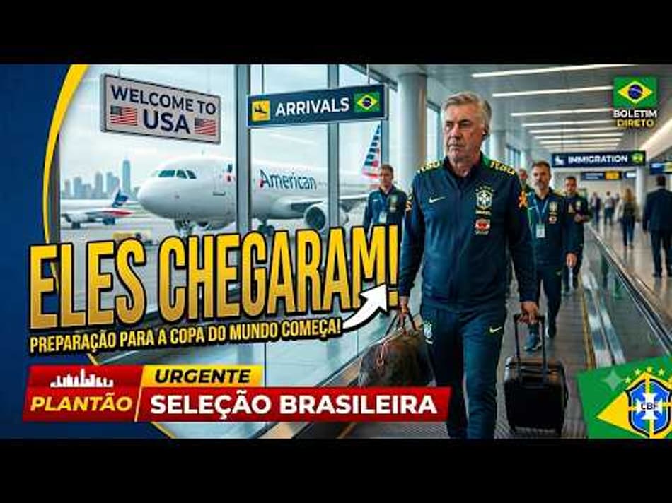 thumbnail DIRETO DOS EUA! NOSSOS REPÓRTERES TRAZEM OS BASTIDORES DA CHEGADA DA SELEÇÃO DO HEXA