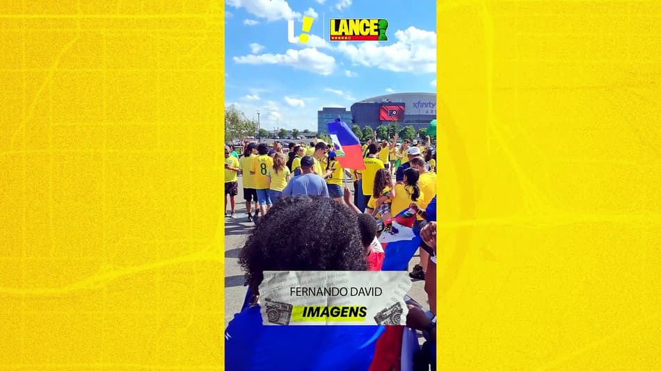 thumbnail Torcidas de Brasil e Haiti confraternizam, juntos, na chegada ao estádio