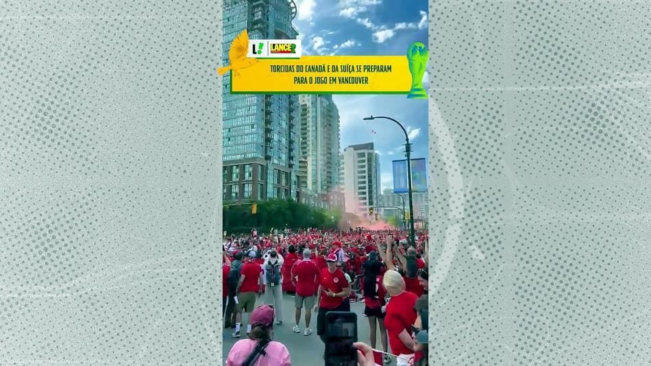 thumbnail Festa da torcida do Canadá e da Suíça que se preparam para o jogo em Vancouver