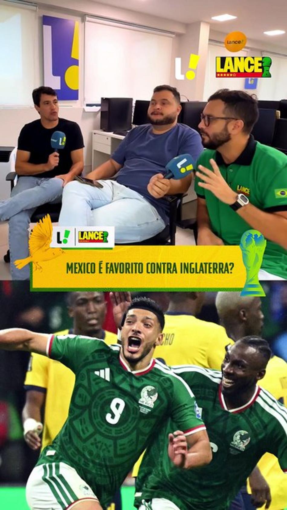 thumbnail A Inglaterra irá encarar o México, nas oitavas de final, no domingo