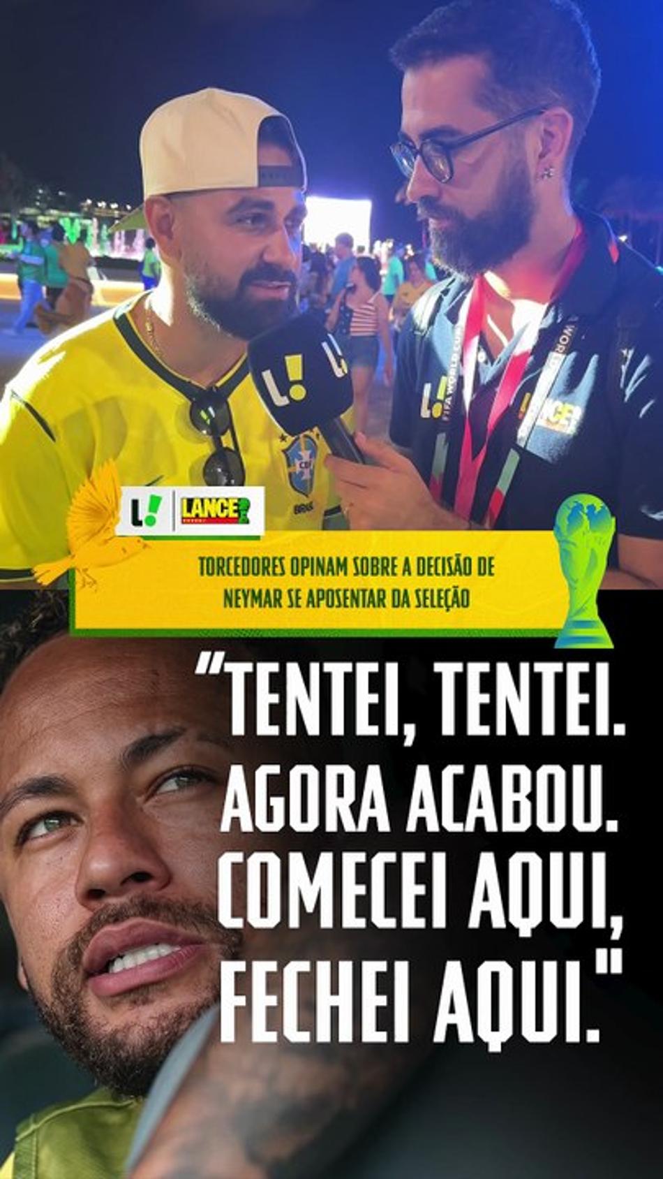 thumbnail Torcedores opinam sobre a decisão de Neymar se aposentar da Seleção Brasileira