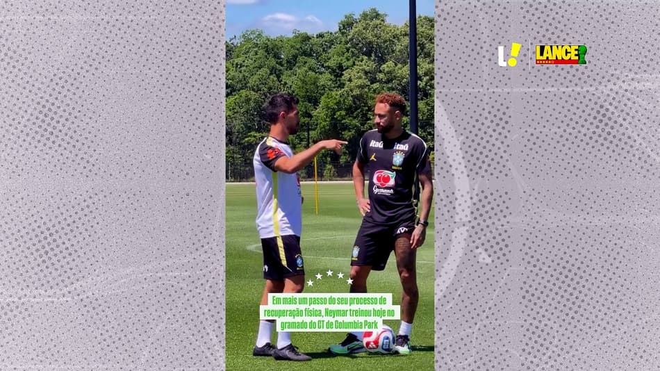 thumbnail Neymar volta a treinar em campo na Seleção