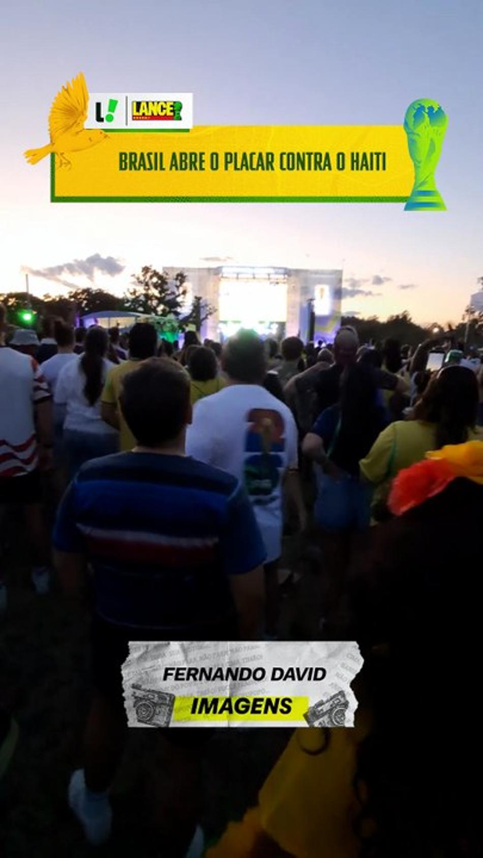thumbnail Torcida explode com gol de Brasil contra o Haiti na Fan Fest