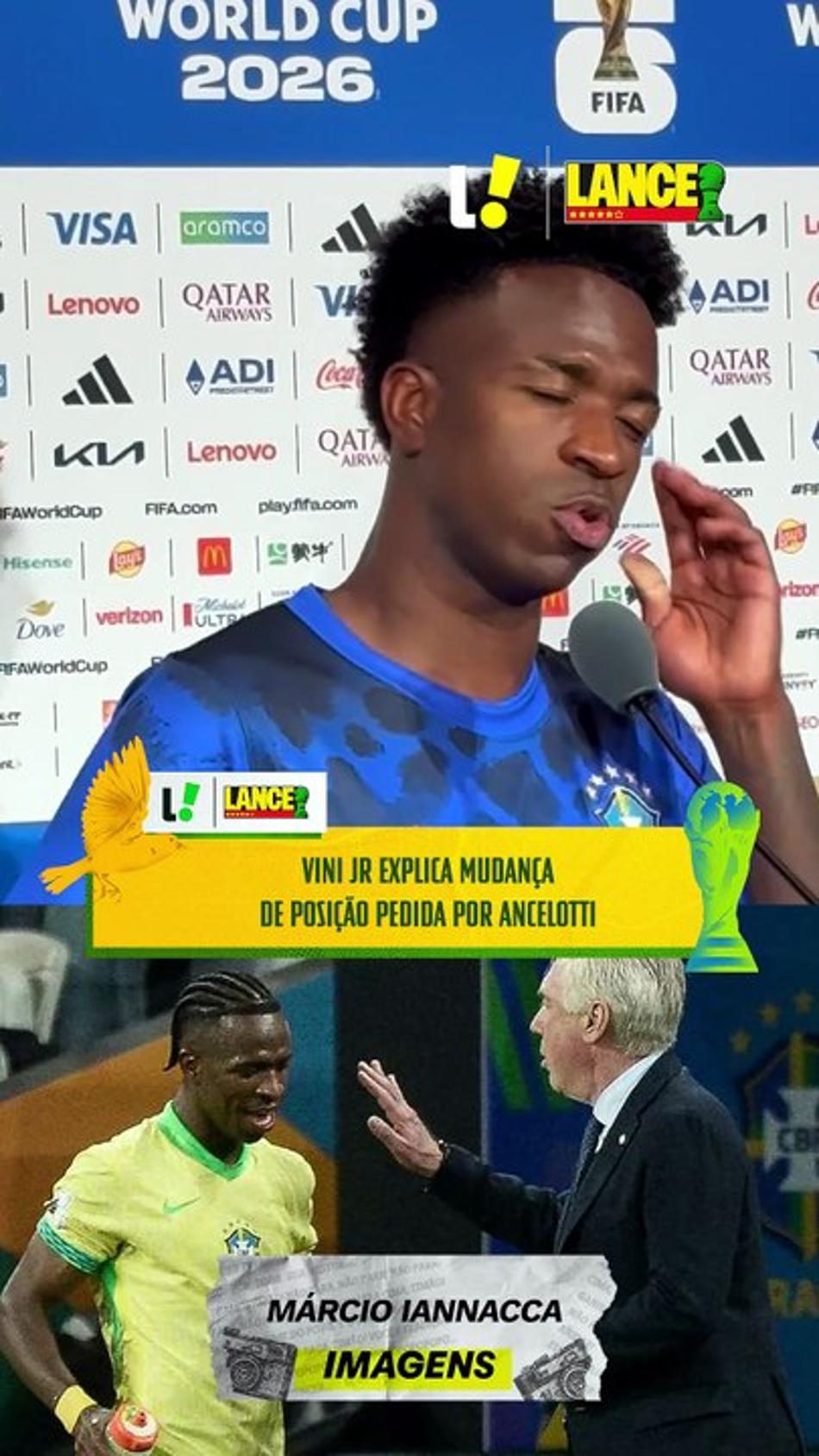 thumbnail Vini Jr explica mudança de posição pedida por Ancelotti