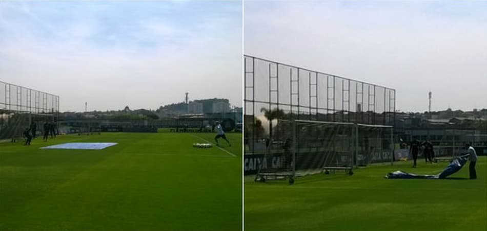 Corinthians inova e usa tapete molhado em treino de goleiros