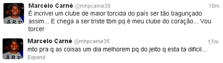 Marcelo Carné sobre o Flamengo (Foto: Reprodução/Twitter)
