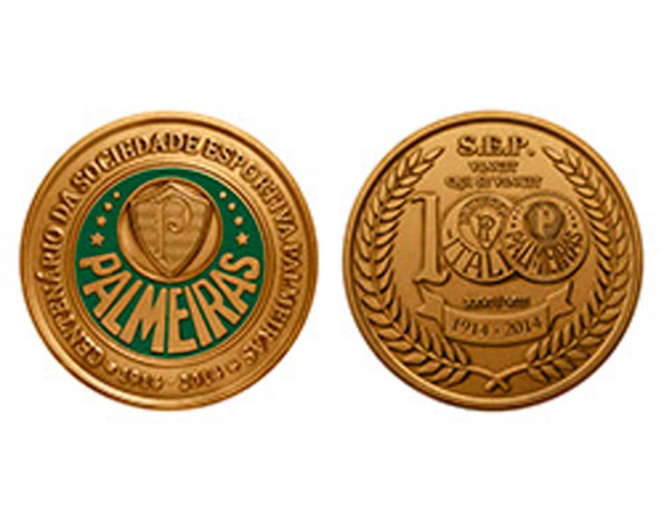 Medalha do centenário do Palmeiras (Foto: Divulgação)