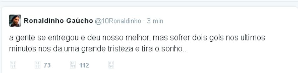 Twitter Ronaldinho Gaúcho (Foto: Reprodução/ Twitter)