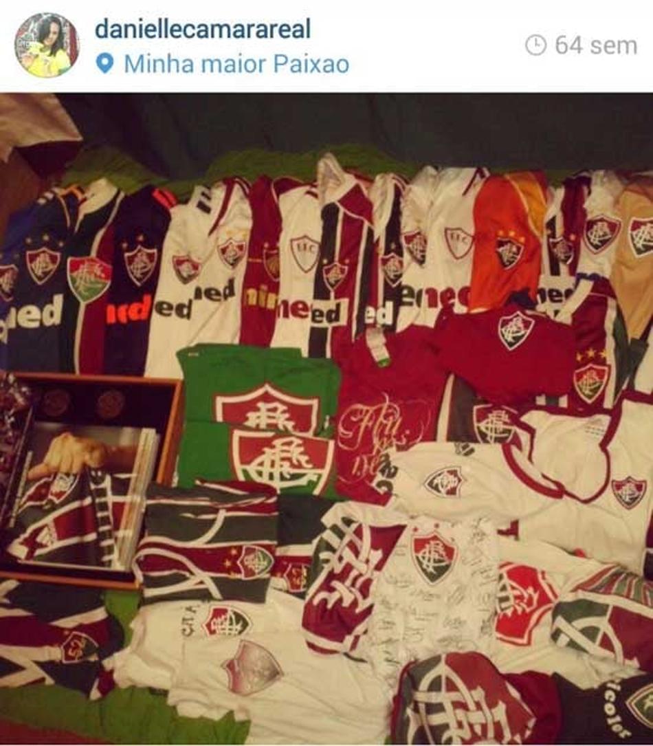 Torcedora do Fluminense demonstra todo seu amor (Foto: Arquivo pessoal)