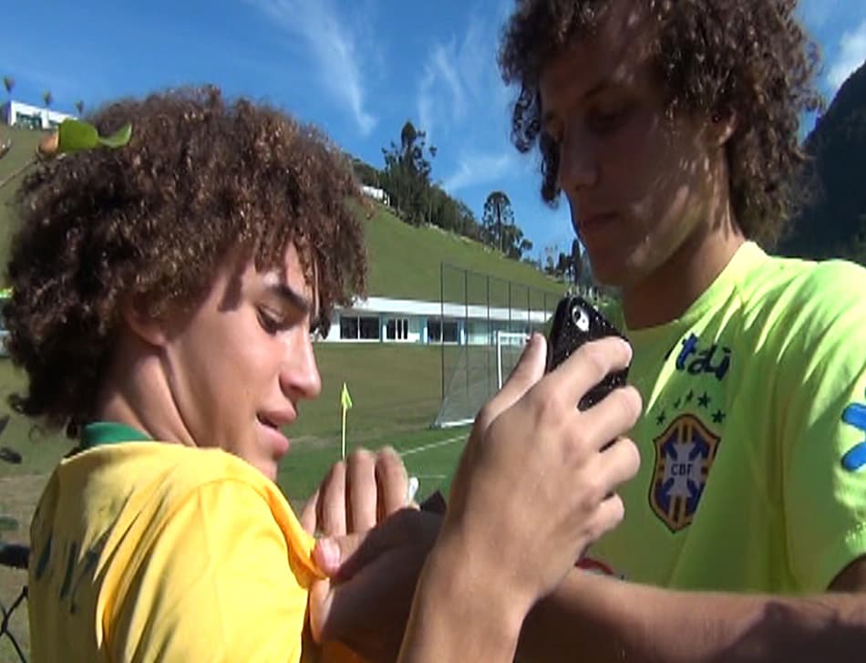 Lucas Martuchelli, cover de David Luiz, na Granja Comary (Foto: Roberto Veloso/ LANCE!Press)