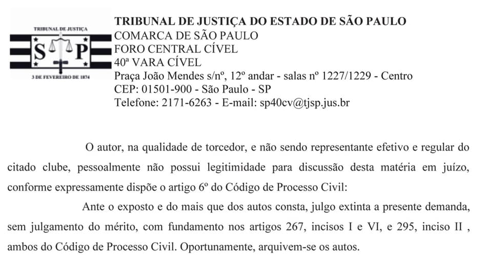 Tribunal de Justiça do Estado de São Paulo (Foto: Reprodução)