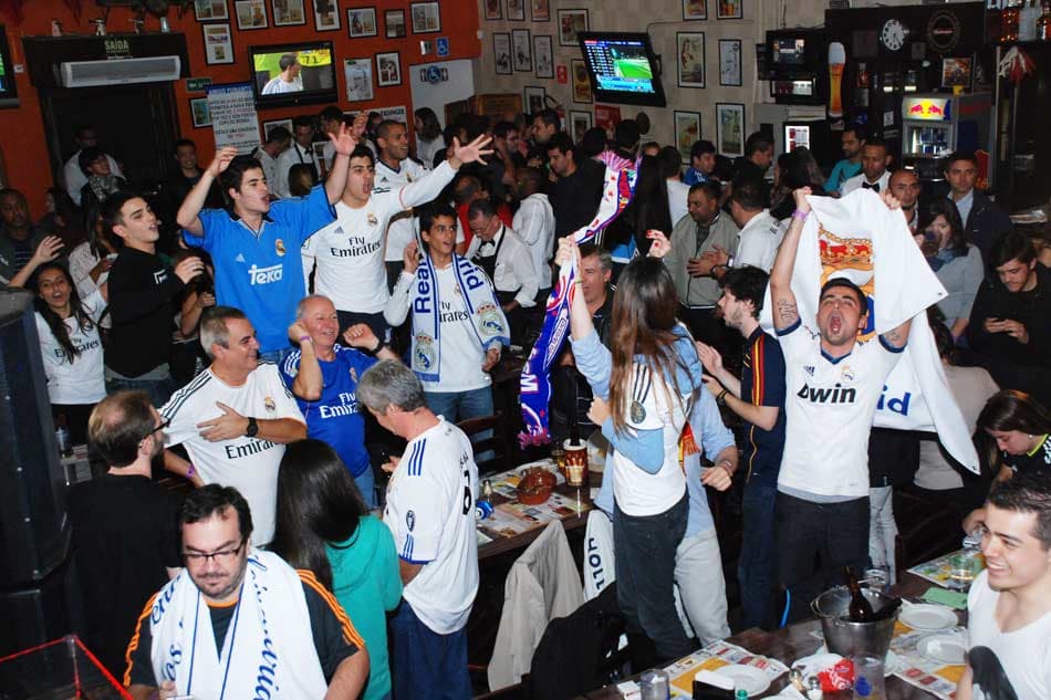 Associados se reúnem para assistir as partidas do Real Madrid (Foto: Divulgação)