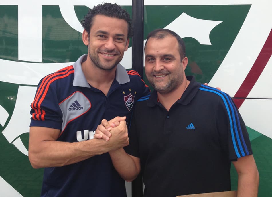 Fred e André Souza, representante da Adidas (Foto: Divulgação)