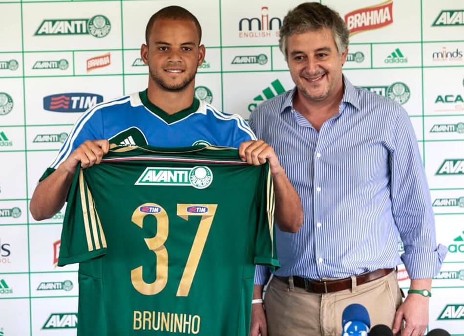Apresentação do Bruninho no Palmeiras (Foto: Miguel Schincariol/ LANCE!Press)