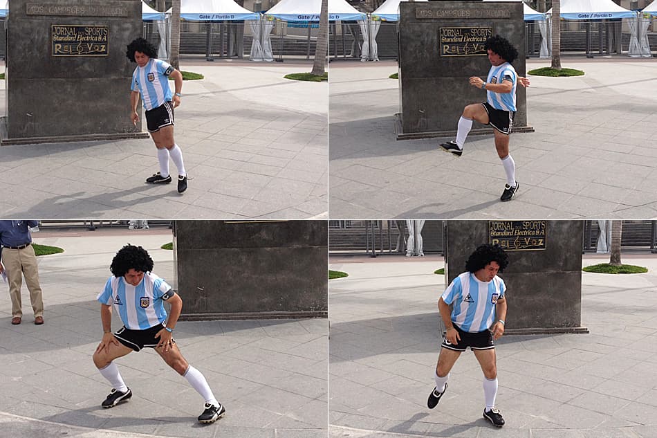 Sósia de maradona no maracanã (Fotos: Thiago Correia)