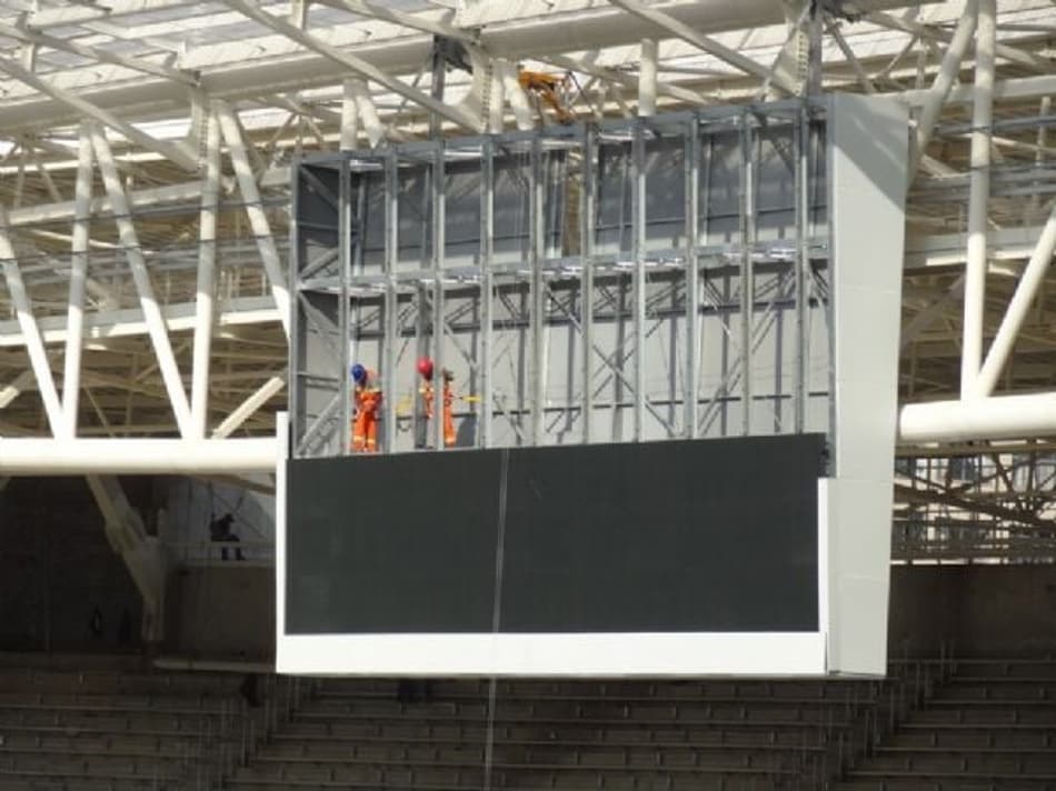 Estádio do Palmeiras recebe telões (Foto: Divulgação)