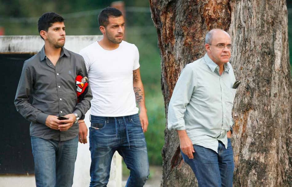 Canteros acompanha treino do Flamengo (Foto: Bruno de Lima/LANCE!Press)