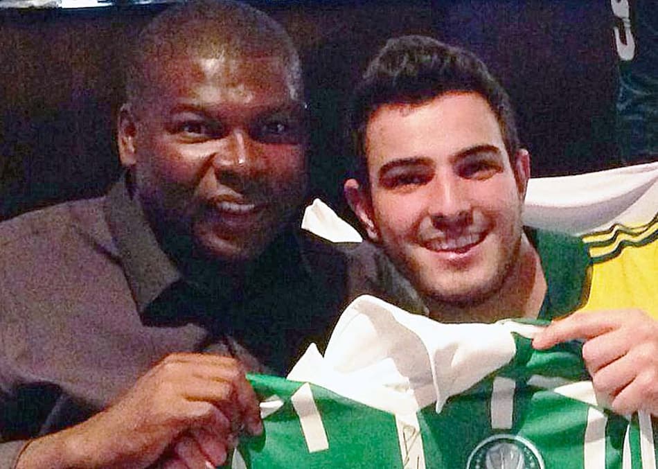 Alex Antonelli e o ex-zagueiro Cléber - Maringá/PR (Arquivo Pessoal)