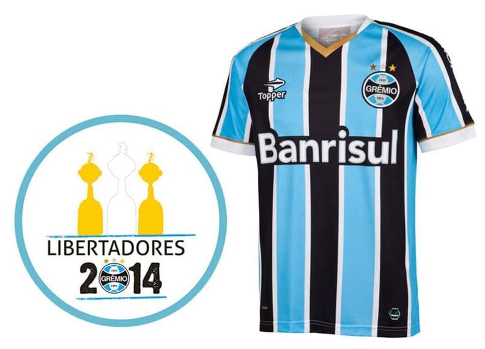 Grêmio divulgou imagem da camiseta no Facebook (Foto: Reprodução/ Facebook)